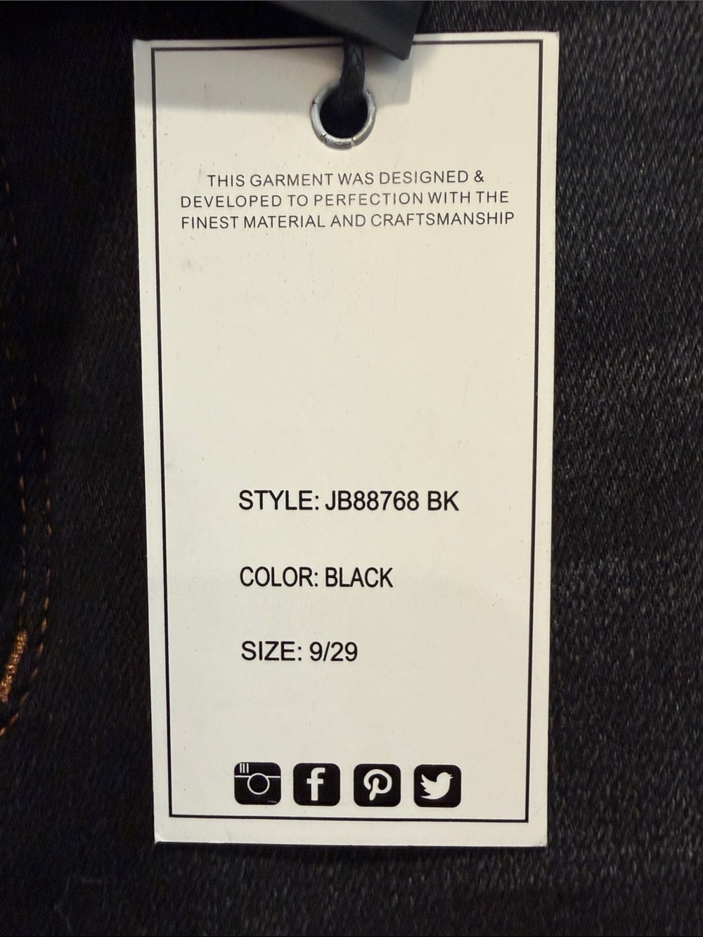 High-Rise Black Women's Jeans - Slim Fit Judy blue New With Tags Size 9/29 - Picture 5 of 5